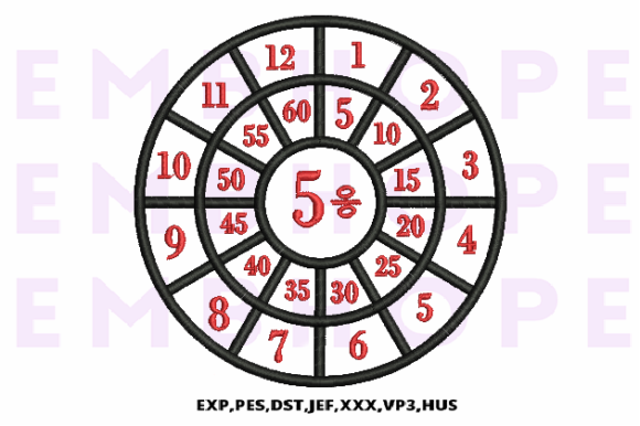 Division Wheel 5: A Playful, Premium Sweatshirt Embroidery Design