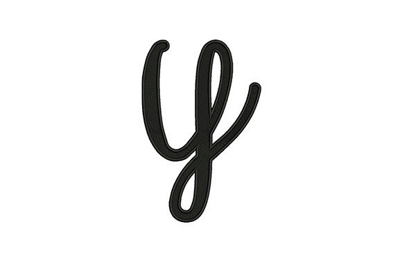 Reviewing the Lower Case Alphabet Y for Real Embroidery Use